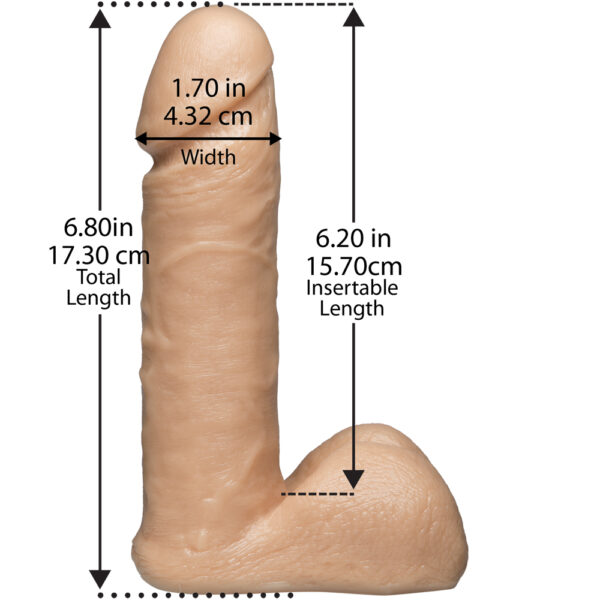 782421154806 2 Vac-U-Lock - 6" Realistic Cock Vanilla