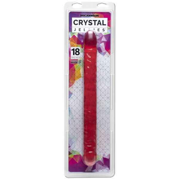 782421516307 Crystal Jellies - 18" Double Dong Pink