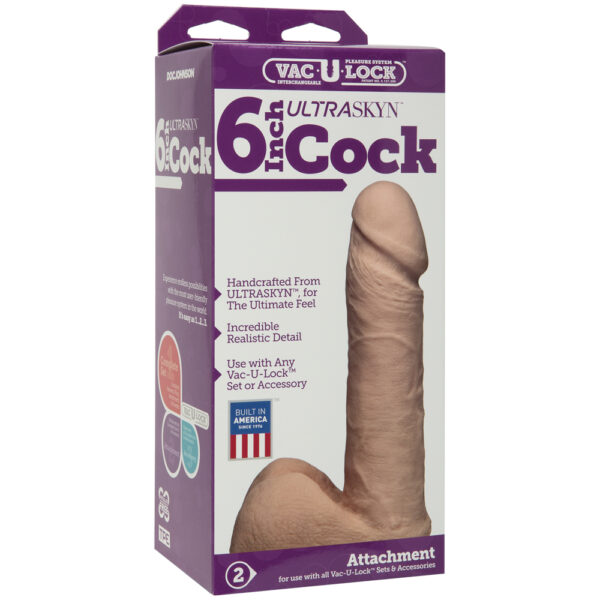 782421522308 Vac-U-Lock - 6" ULTRASKYN Cock - Vanilla