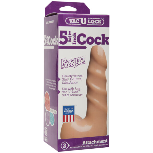 782421554606 Vac-U-Lock - 5.5" Cock - Raging Hard-Ons™ Vanilla