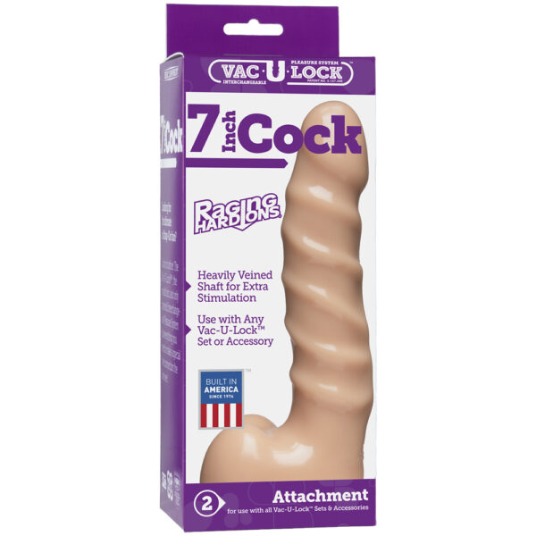 782421554705 Vac-U-Lock - 7" Cock - Raging Hard-Ons™ Vanilla