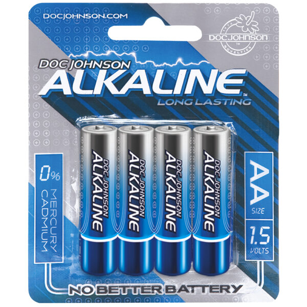 782421666712 Doc Johnson Alkaline Batteries - 4 Aa Blue/Silver