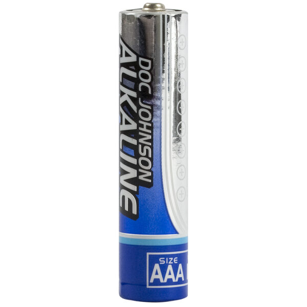 782421666910 2 Doc Johnson Alkaline Batteries - 4 AAA Blue/Silver