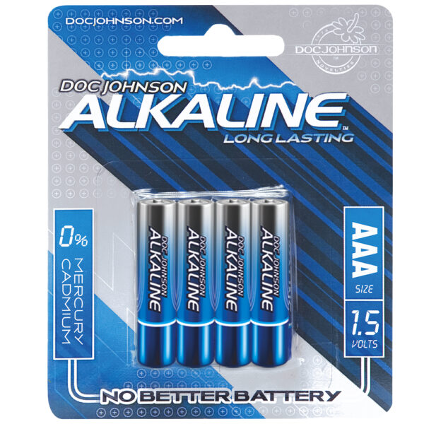 782421666910 Doc Johnson Alkaline Batteries - 4 AAA Blue/Silver
