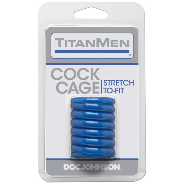 782421889616 Titanmen - Cock Cage Blue