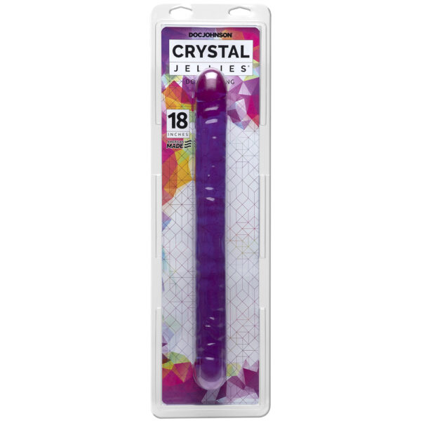 782421932619 Crystal Jellies - 18" Double Dong Purple