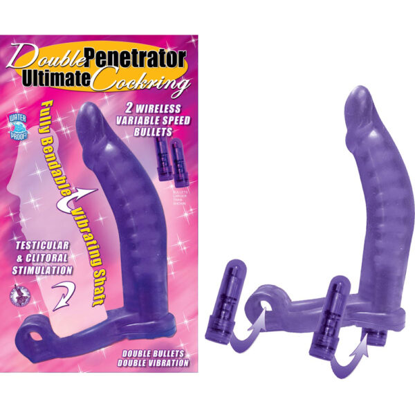782631213027 Double Penetrator Ultimate Cockring Purple