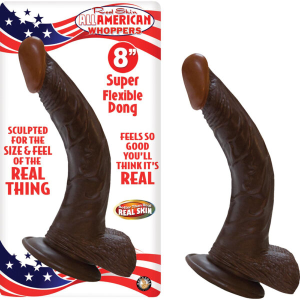 782631223224 Afro American Whoppers 8" With Balls Brown