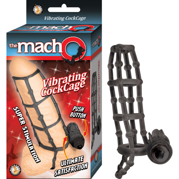 782631259520 The Macho Vibrating Cockcage Black