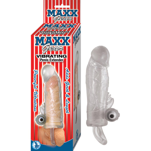 782631273113 Maxx Gear Vibrating Penis Extender Clear