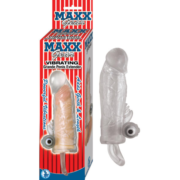 782631273212 Maxx Gear Vibrating Grande Penis Extender Clear