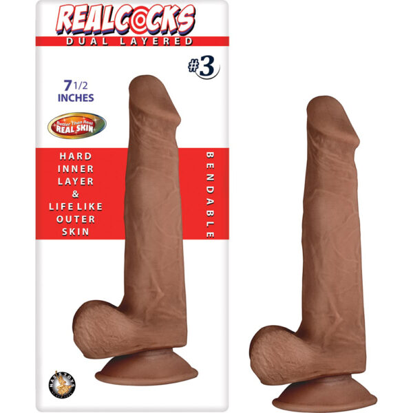 782631278224 Realcocks Dual Layered #3 Brown