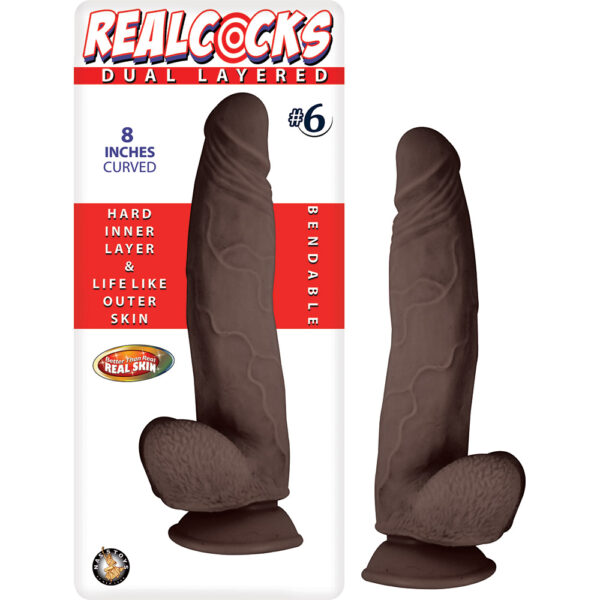 782631278538 Realcocks Dual Layered #6 Dark Brown