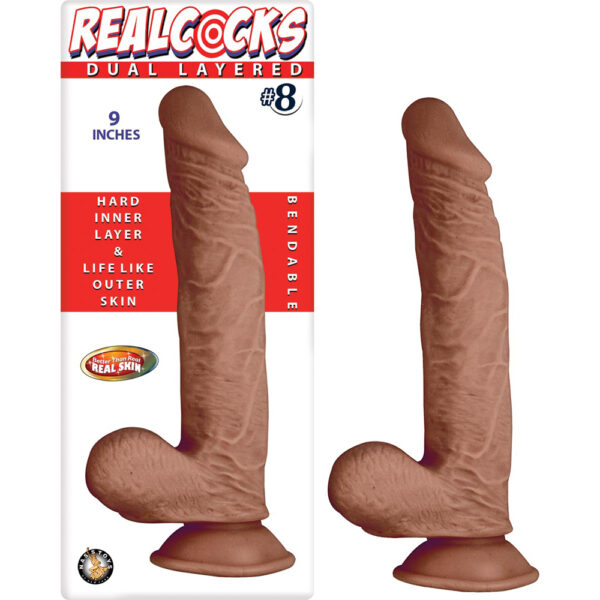 782631278729 Realcocks Dual Layered #8 Brown