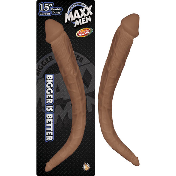 782631284904 Maxx Men 15" Curved Double Dong Brown