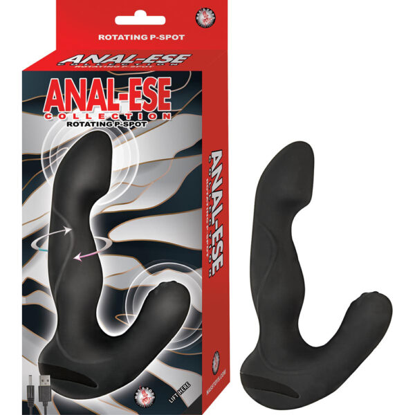 782631288001 Anal Ese Collection Rotating P Spot Vibe Black