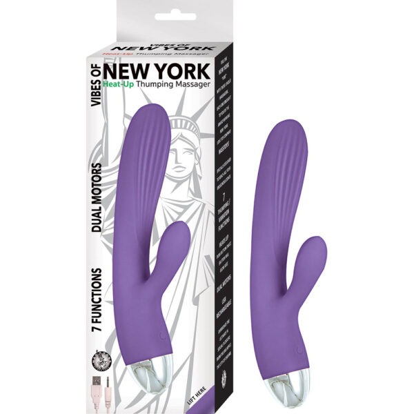 782631291520 Vibes Of New York Heat Up Thumping Massager Purple