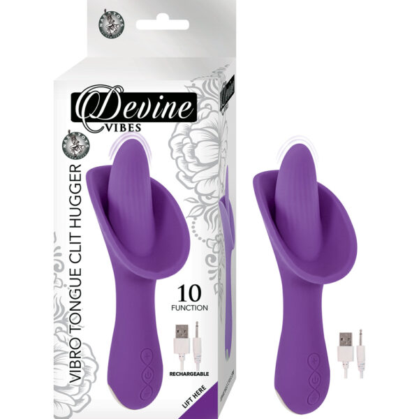 782631293821 Devine Vibes Vibro Tongue Clit Hugger Purple