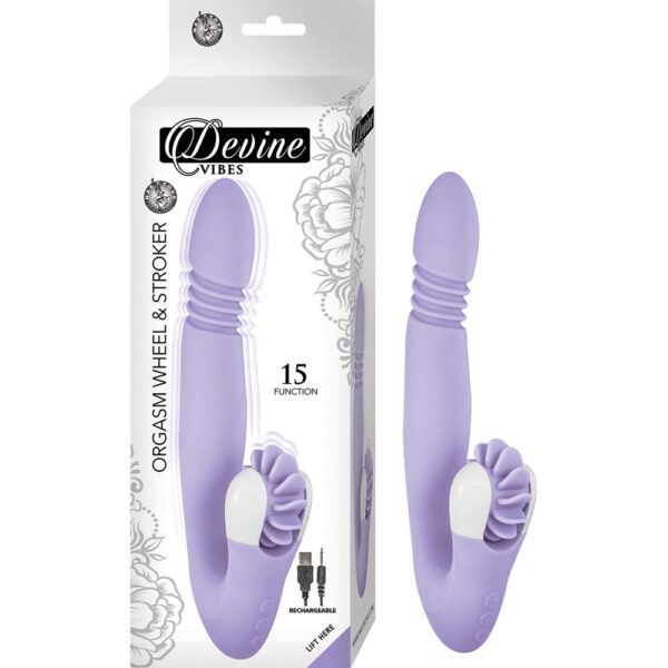 782631294125 Devine Vibes Orgasm Wheel & Stroker Lavender