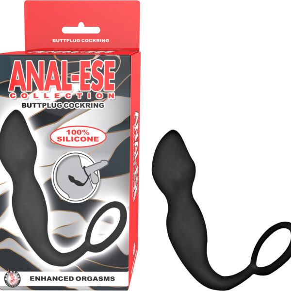 782631294507 Anal Ese Collection Buttplug Cockring Black