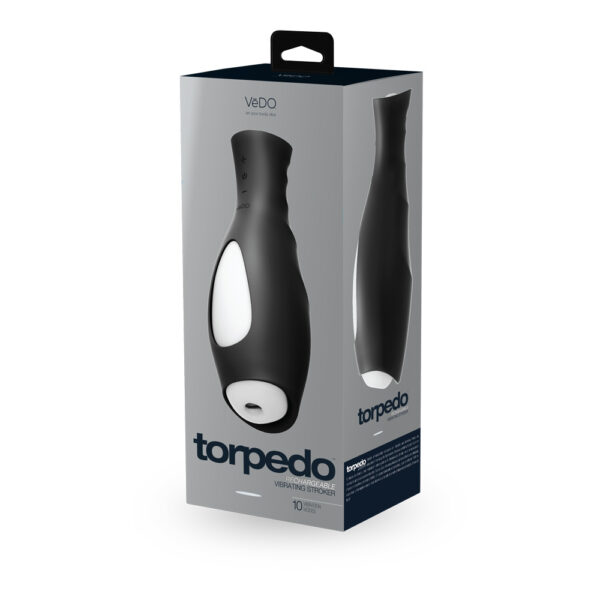 789185756864 Torpedo Rechargeable Vibrating Stroker Just Black