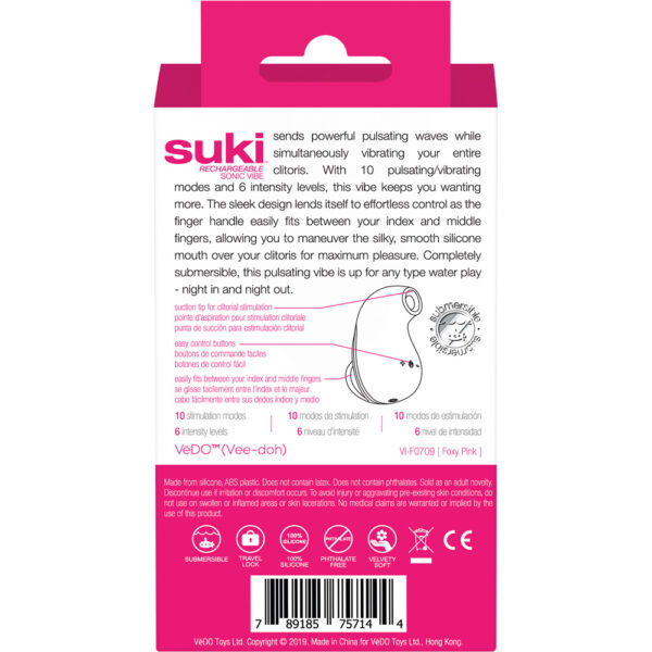 789185757144 2 Suki Rechargeable Sonic Vibe Foxy Pink