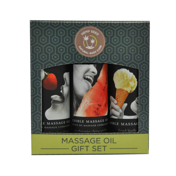 814487020617 Earthly Body Edible Massage Oil Gift Set Box