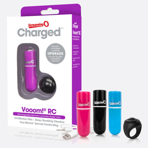 817483012402 Charged Vooom Rechargeable Bullet Vibe Pink 1 Ct