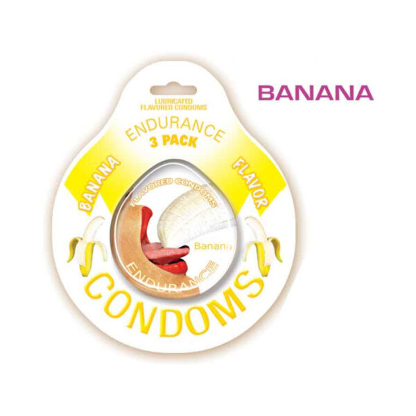 818631020904 Endurance Condoms Banana 3Pk