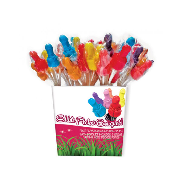 818631028610 Pecker Candy Bouquet 72Pc Pail Display