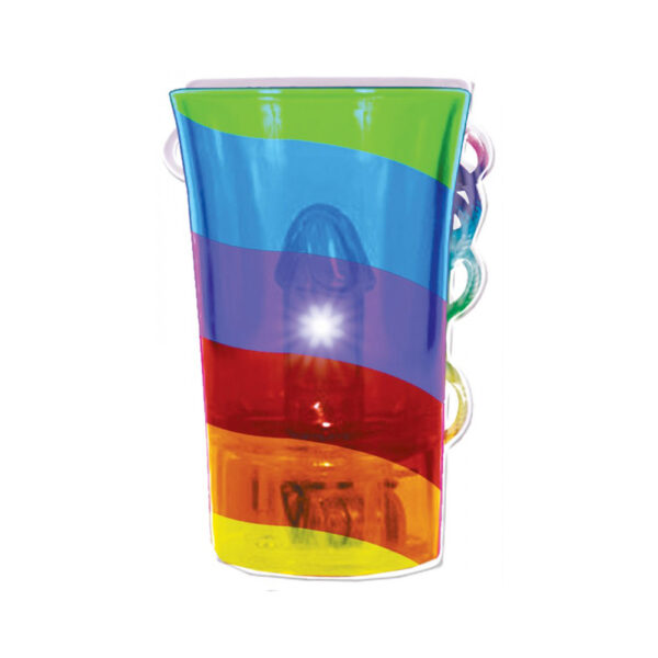 818631029693 2 Light Up Rainbow Pecker Shot Glass