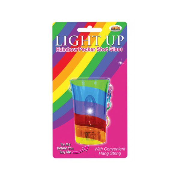 818631029693 Light Up Rainbow Pecker Shot Glass