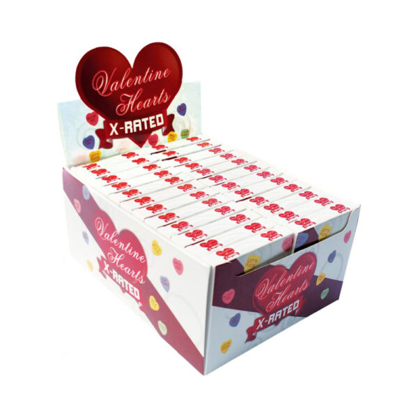 818631029914 Valentines X Rated Heart Candy Asst Sayings - 24 Boxes/Display