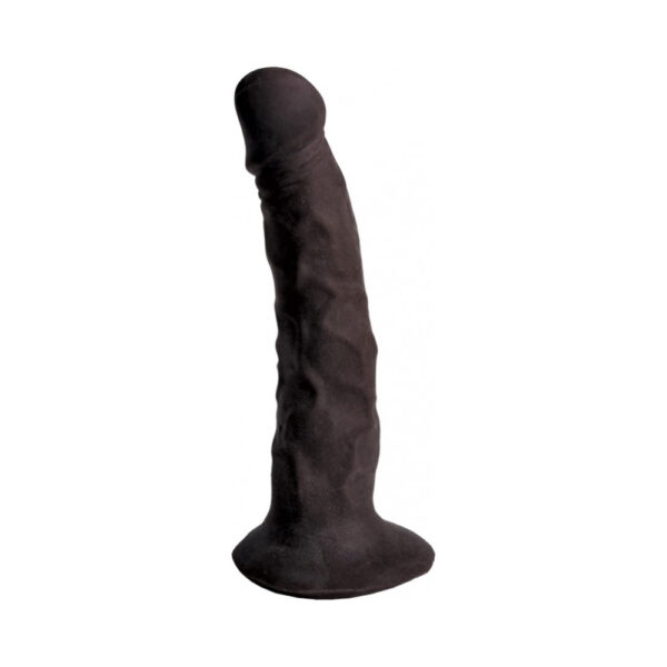 818631030545 2 Skinsations Black Diamond Series Playful Partner Strap On Dildo With Harness 8"