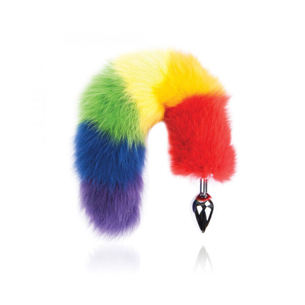 818631032426 2 Rainbow Foxy Tail Butt Plug