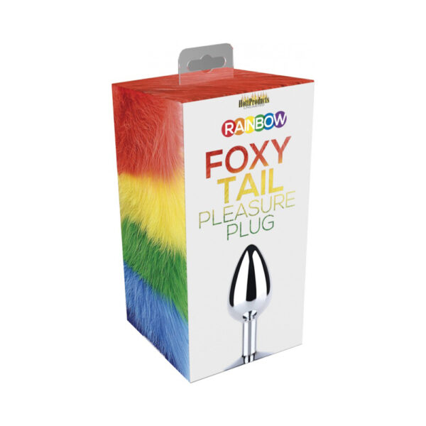 818631032426 Rainbow Foxy Tail Butt Plug