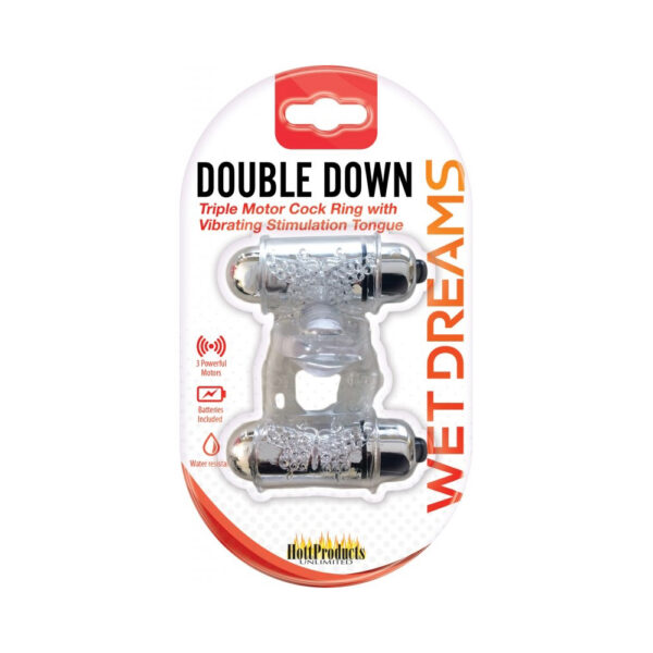 818631032471 Wet Dreams Double Down Cock Ring