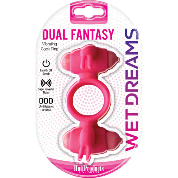 818631032662 Wet Dreams Dual Fantasy Cock Ring