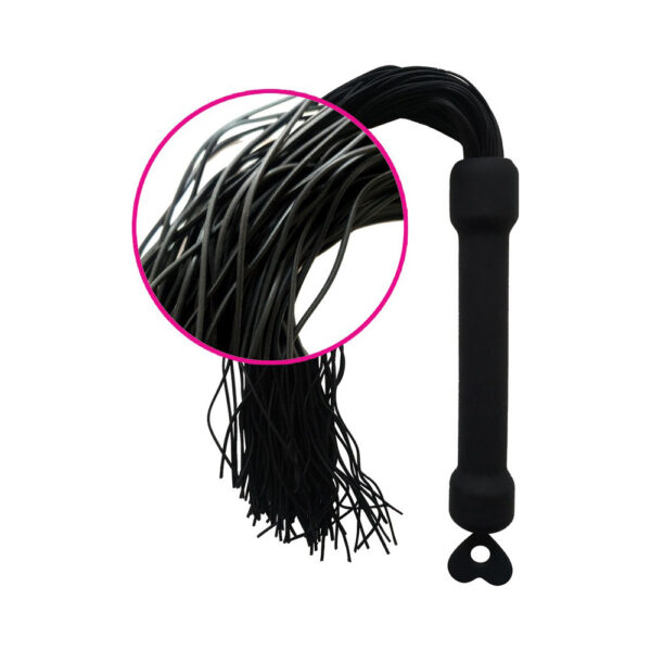 818631032839 2 Whip It Black Pleasure Whip With Tassels