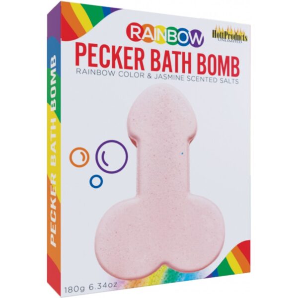 818631033065 Rainbow Pecker Bath Bomb