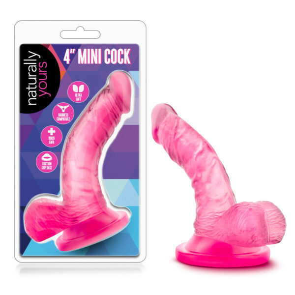 819835020240 Naturally Yours 4'' Mini Cock Pink