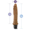 Dr. Skin Cock Vibe 8 9.75" Vibrating Cock Mocha - Image 3