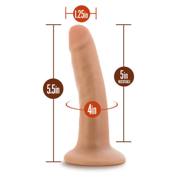 819835021339 3 Dr. Skin 5.5" Cock With Suction Cup Vanilla