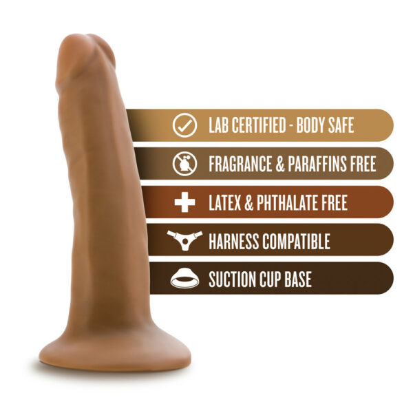 819835021346 2 Dr. Skin 5.5" Cock With Suction Cup Mocha