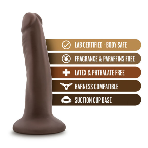 819835021353 2 Dr. Skin 5.5" Cock With Suction Cup Chocolate