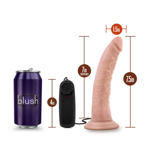 819835021896 3 Dr. Skin Dr. Dave 7" Vibrating Cock With Suction Cup Vanilla