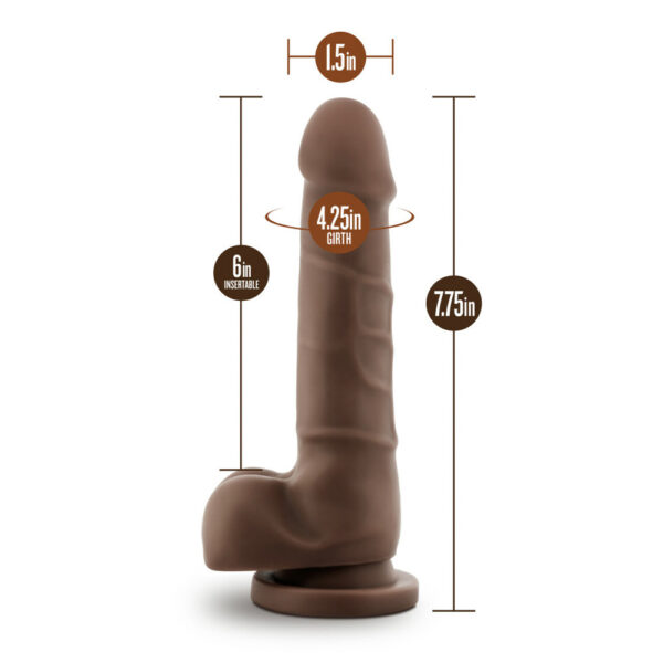 819835022176 3 Dr. Skin Realistic Cock Basic 7 Chocolate