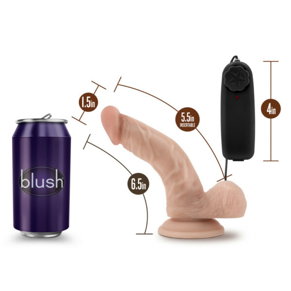 819835022374 3 Dr. Skin Dr. Ken 6.5" Vibrating Cock With Suction Cup Vanilla