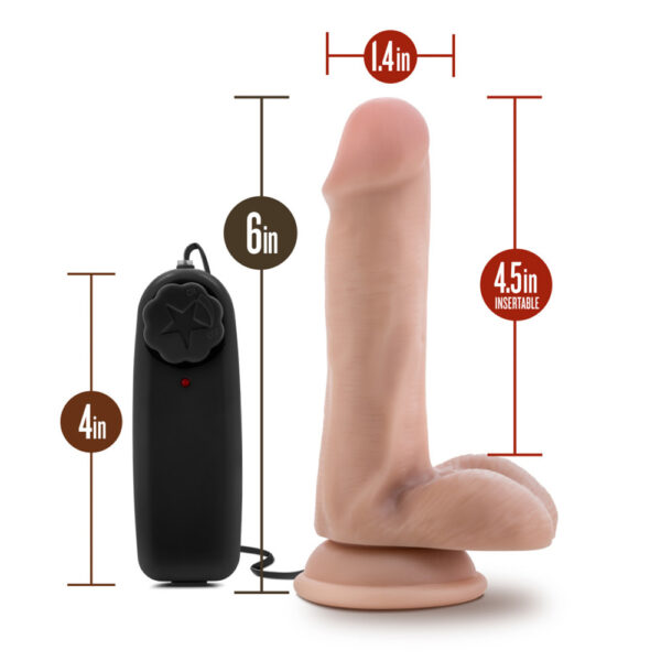 819835022381 3 Dr. Skin Dr. Rob 6" Vibrating Cock With Suction Cup Vanilla