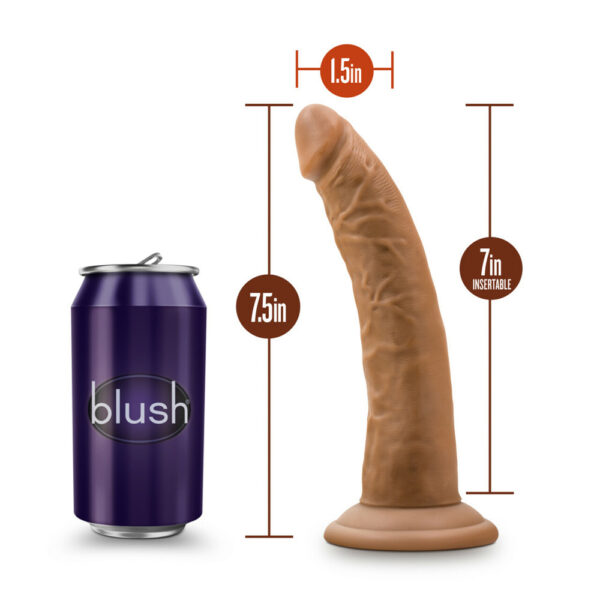 819835022435 3 Dr. Skin 7" Cock With Suction Cup Mocha